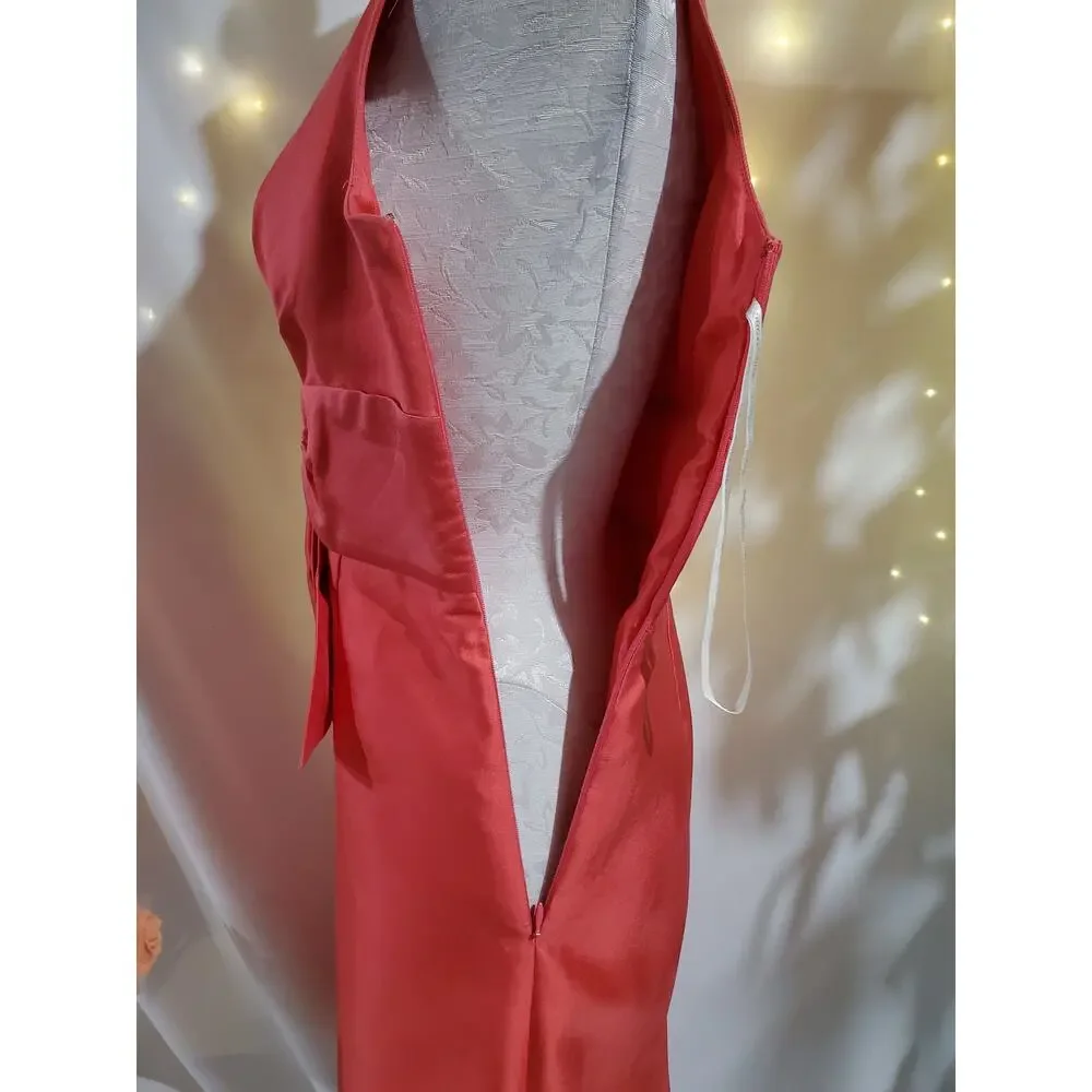 Kate Spade Mina All That Glitters Silk Bow Sheath Dress Size 2 Strawberry Pink